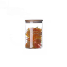 Providing glass candle jar online shopping glass jars for food with bamboo lid BJ-95A